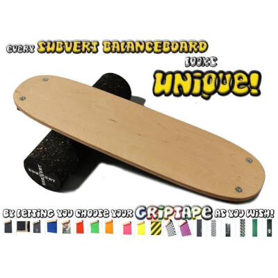 SubVert B-Board handmade Balanceboard "Max35-9" 87 x 22 ANY Griptape color
