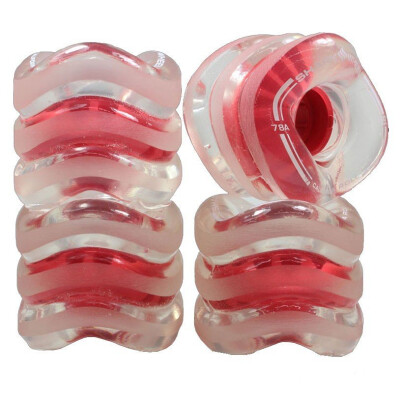 SHARK WHEEL California Roll 60mm/78a transparent with red hub