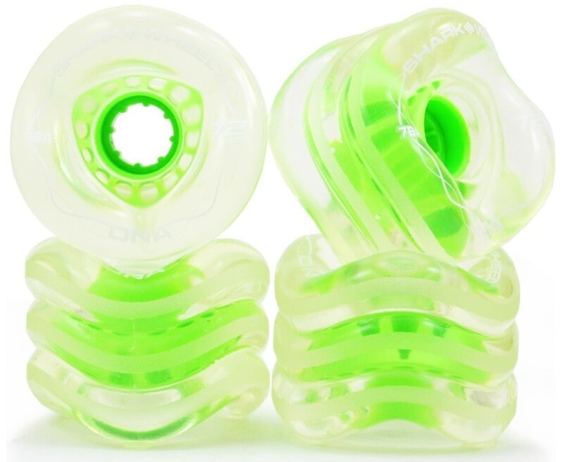 SHARK WHEEL California Roll 60mm/78a transparent with green hub