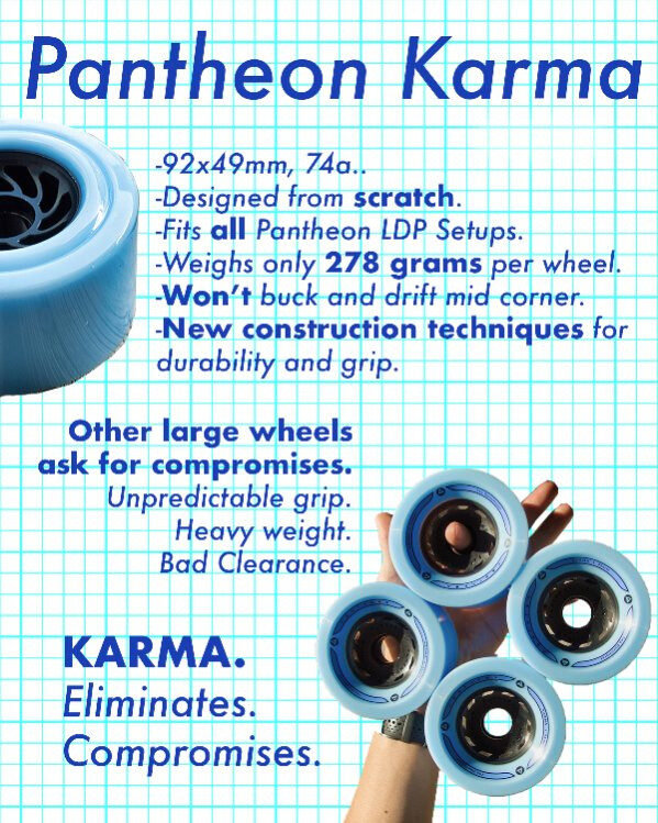 Pantheon Wheels Karma 92mm 74a light blue