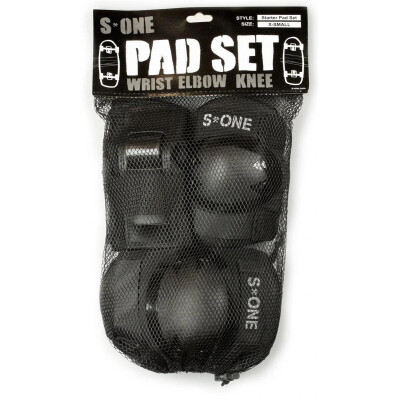 S-ONE Pad Set Starter Handgelenk Knie Ellenbogen schwarz