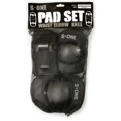 S-ONE Pad Set Starter wrist elbow knee black