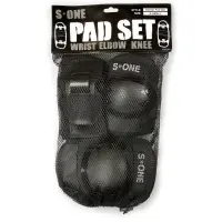 S-ONE Pad Set Starter Handgelenk Knie Ellenbogen schwarz