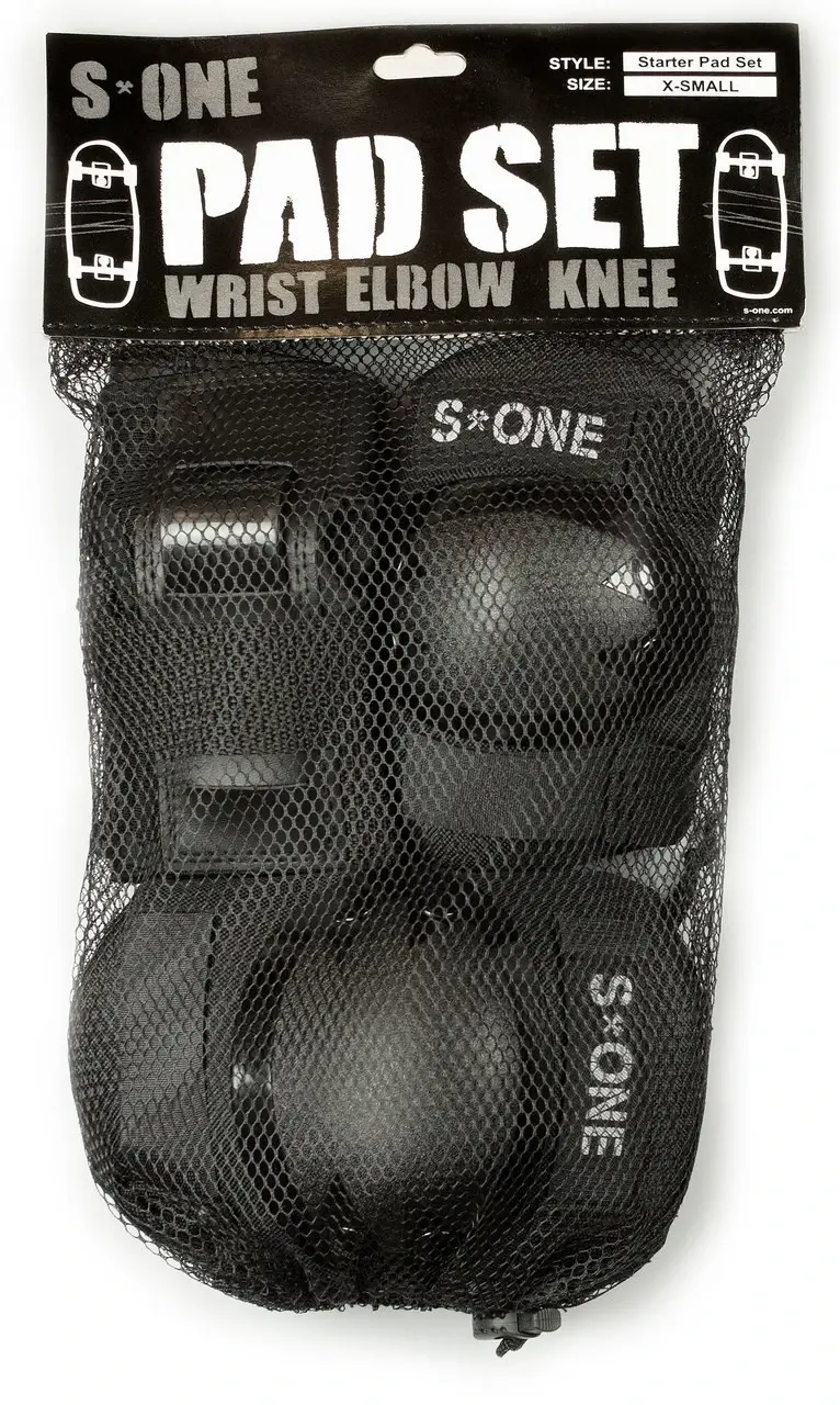 S-ONE Pad Set Starter wrist elbow knee black