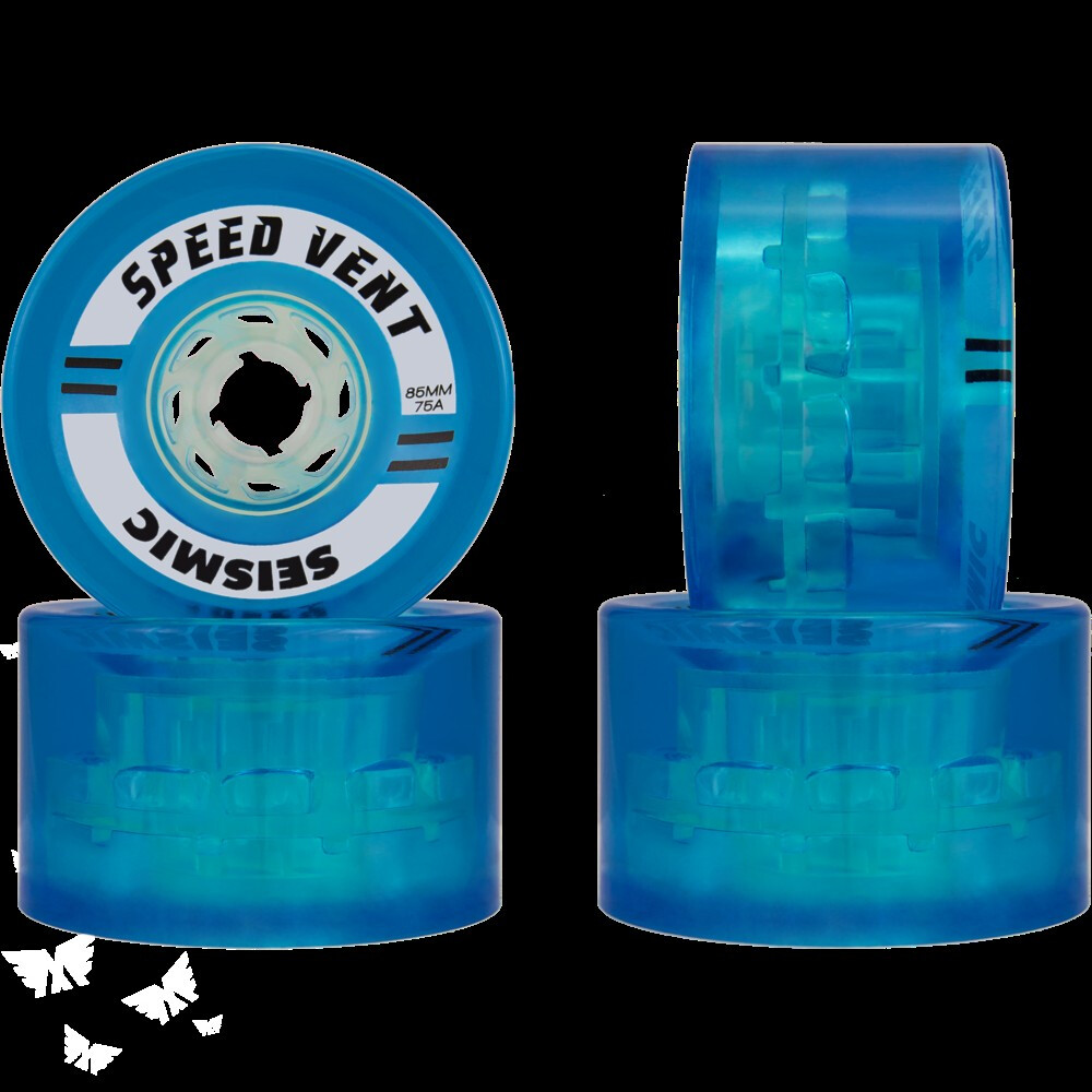 Seismic Wheels Speed Vent 85mm 75a Crystal Clear blue