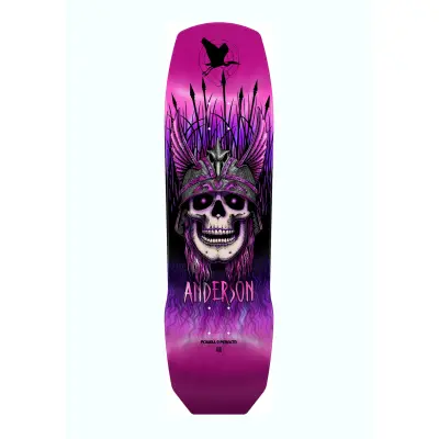 Powell-Peralta Deck Pro Andy Anderson Heron Skull 9.13" x 32.8" WB15" Pink Foil