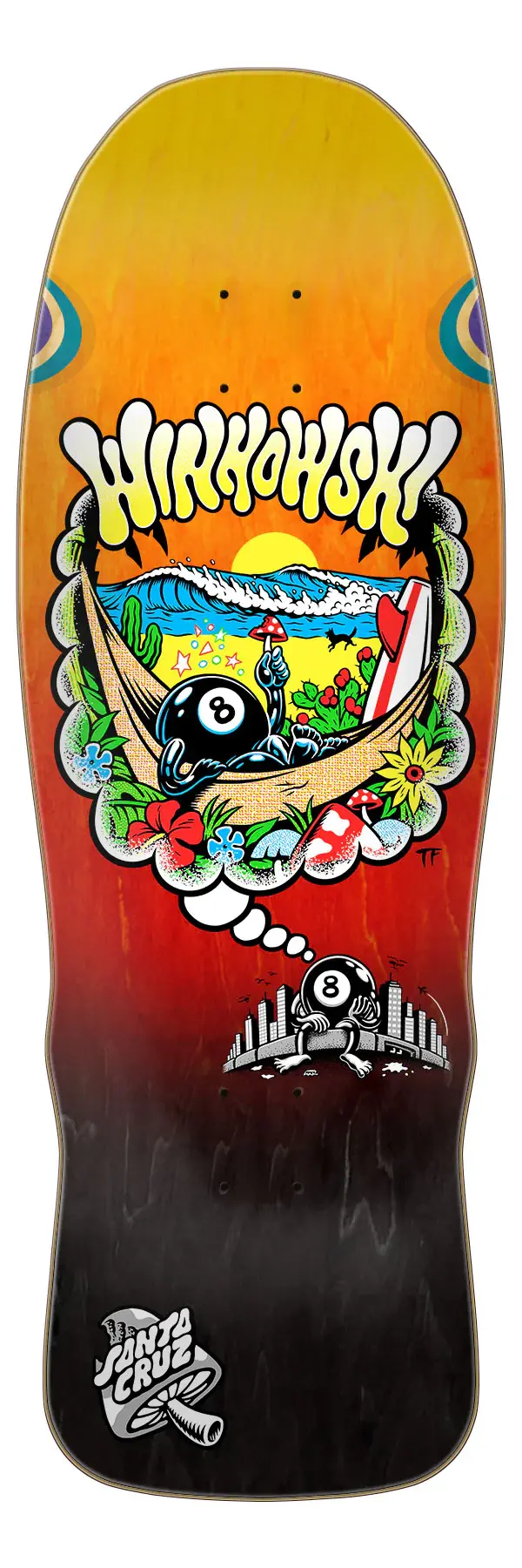 Santa Cruz Deck Erick Winkowski 8Ballr Day Dream 10.35" x 30.54" WB15"