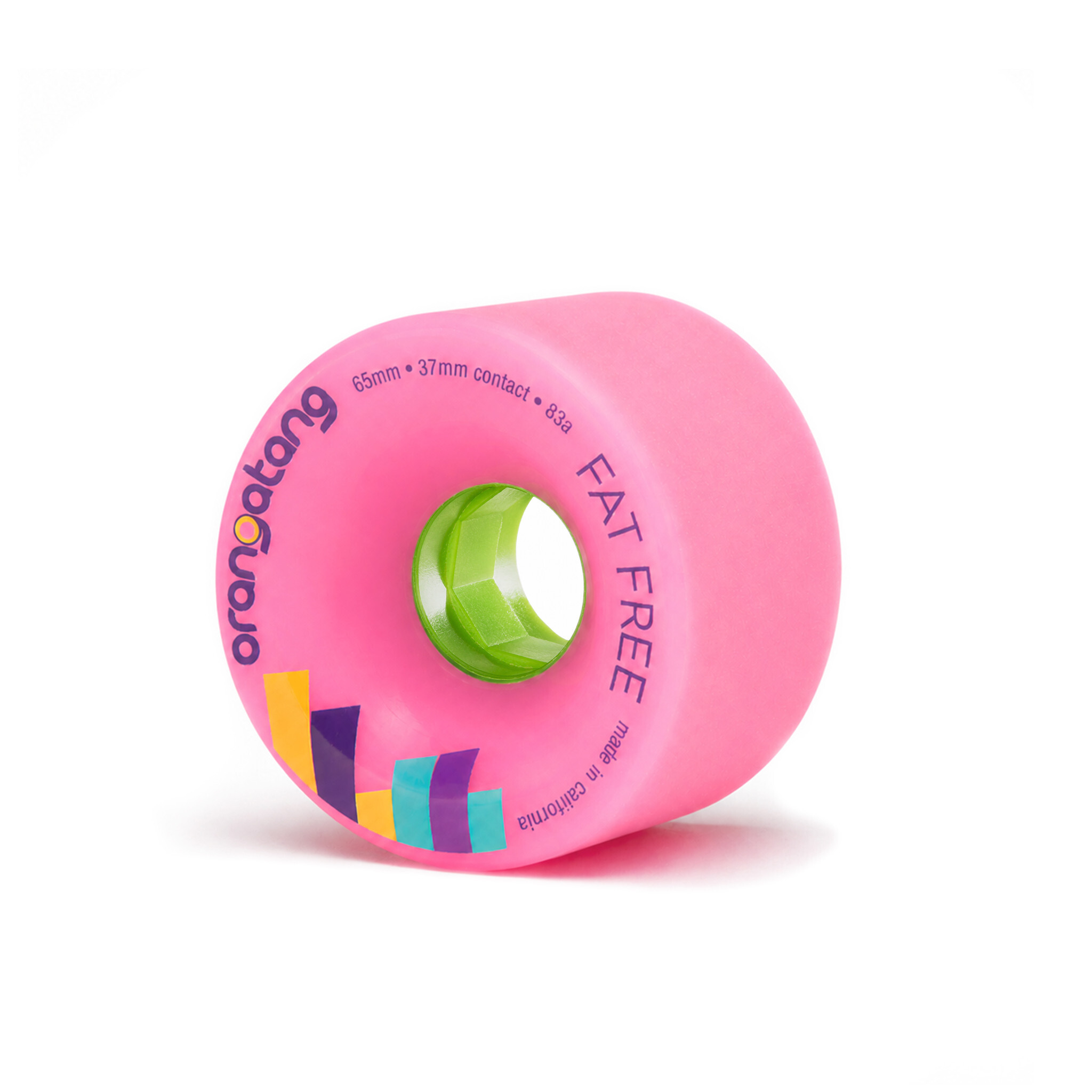 Orangatang Wheels Fat Free 65mm 83a Pink NEW!