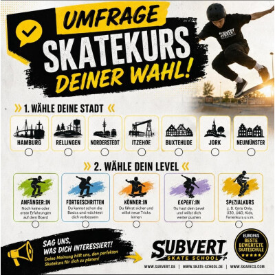 Umfrage: Skate-Kurs Deiner Wahl