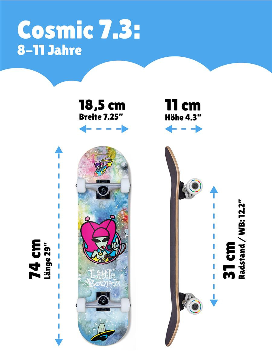 Little Boards Complete Kids Skateboard Cosmic 7,25" x 29"x WB12,5"