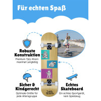 Little Boards Complete Kids Skateboard Robots 7,25"...
