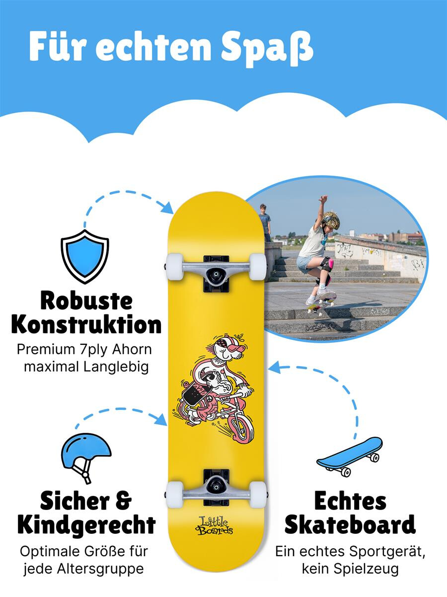 Little Boards Complete Kinder Skateboard Bicycle 7,25" x 29"x WB12,5"
