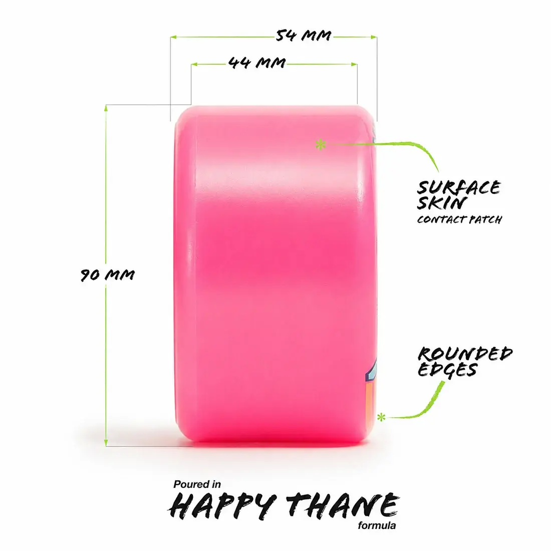 Orangatang Wheels Bees Knees 90mm 83a - pink