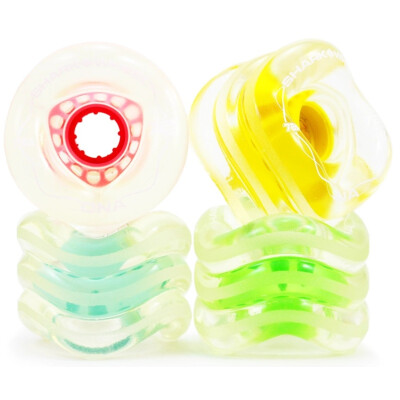 SHARK WHEEL DNA 72mm/78a transparent with multi colored hub