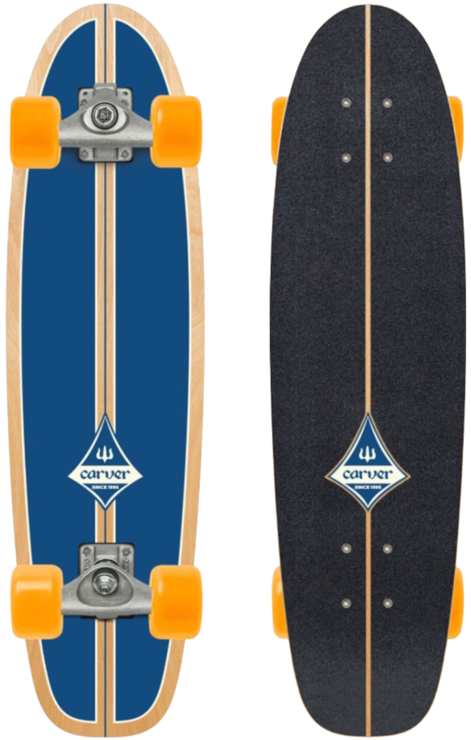 CARVER Complete Surfskate Surfrider Blue 29" x 7.5" WB15,5" Blue-Orange + C5