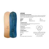 SOULBOARDLY Deck Surfskate ADAM 34" x 10,25"...