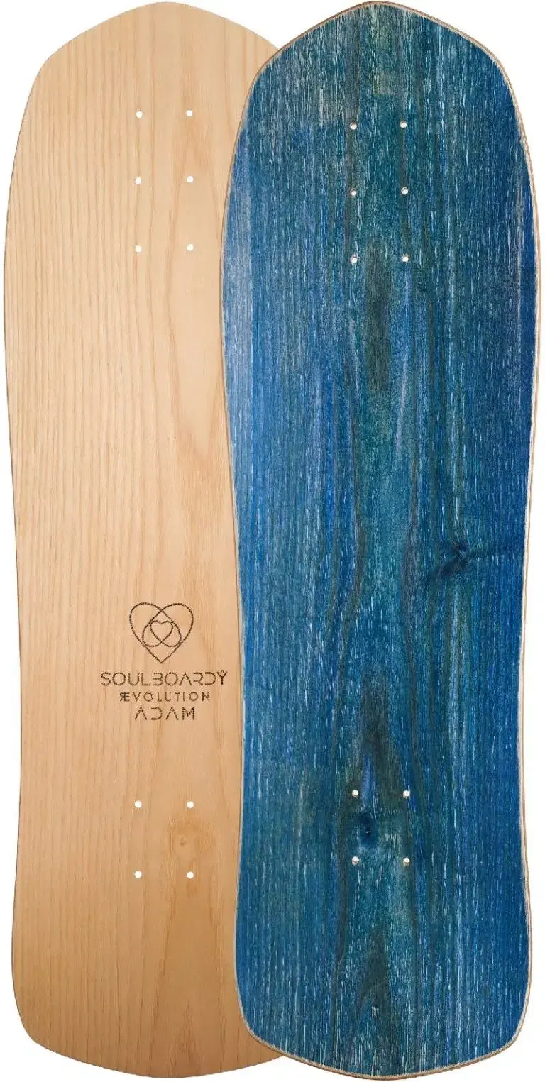 SOULBOARDLY Deck Surfskate ADAM 34" x 10,25" WB17-19,33" natural-blue