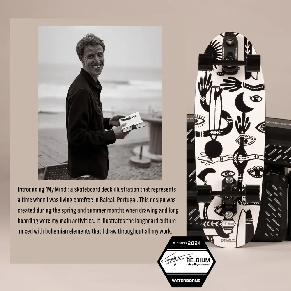 Waterborne Complete Surfskate Artist Series My Mind 32" x 10,5" WB19,5"