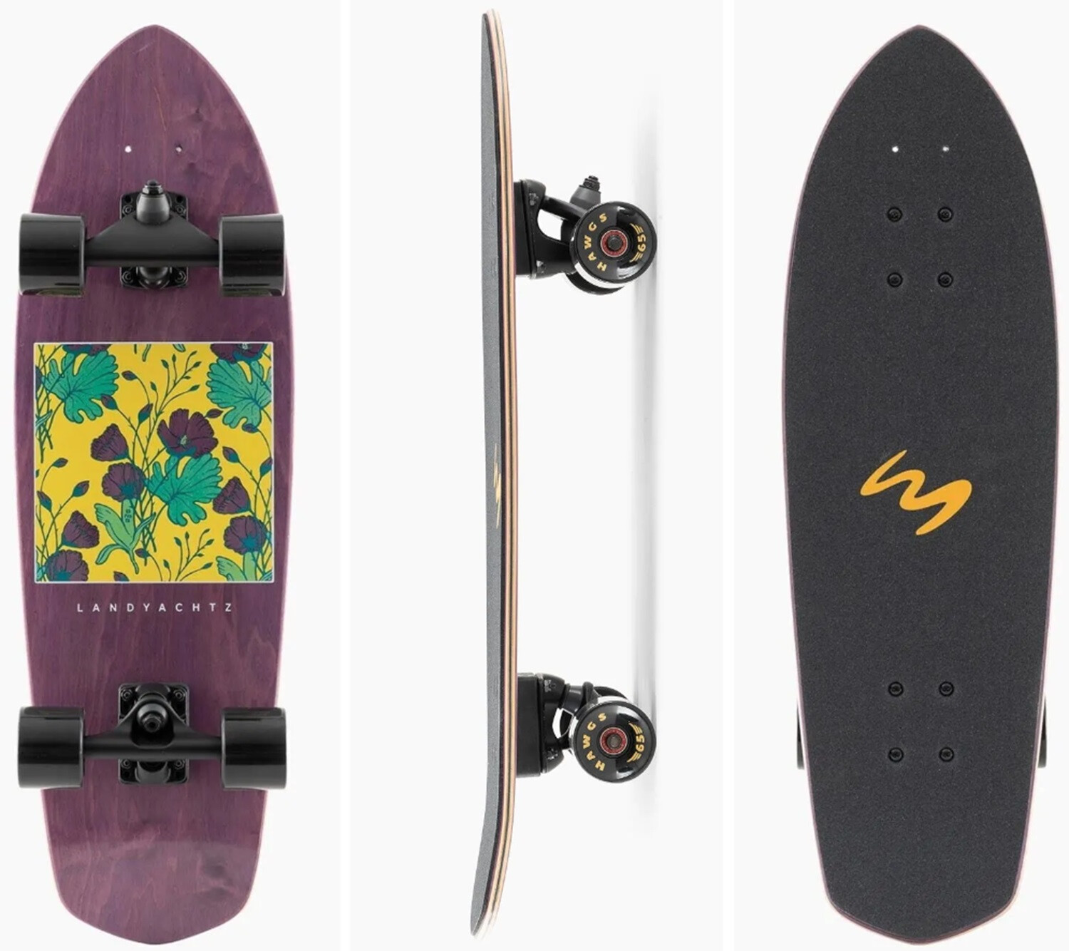 Landyachtz Deck Surfskate Pocket Knife Botanical 29,6" x 9,1" WB13,2-15,2"