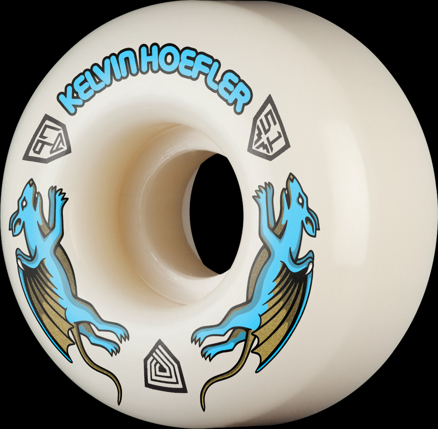 Powell-Peralta Wheels Dragons AV1 Nano Rats Kelvin Hoefler Pro 51mm 97A white