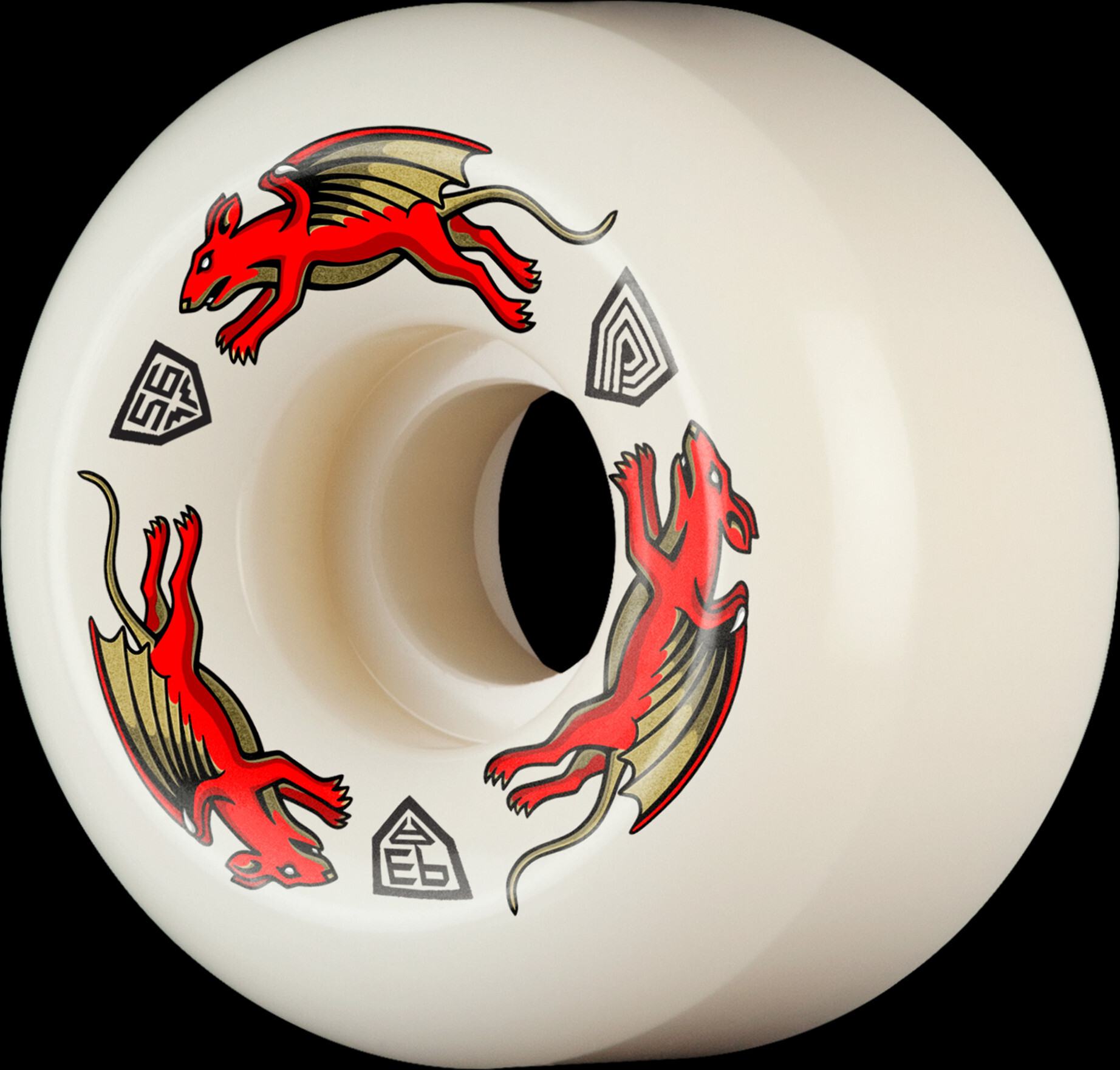 Powell-Peralta Wheels Dragons AV6 Nano Rats 56mm 93A white