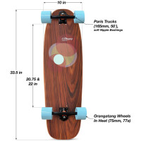 LOADED Complete Longboard Omakase Roe (In Heat) 33.5" x 10" WB20.75-22"