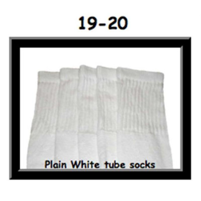 19 SKATERSOCKS white style 19-020 plain white  