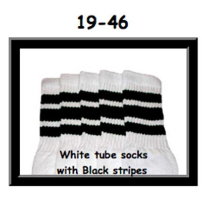 19 SKATERSOCKS white style 19-046 black stripes 