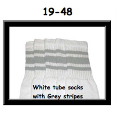 19 SKATERSOCKS white style 19-048 grey stripes