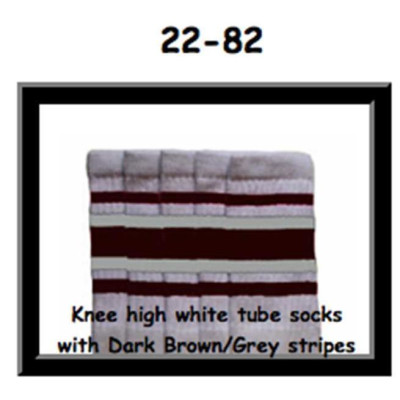 22 SKATERSOCKS white style 22-082 dark brown/grey stripes