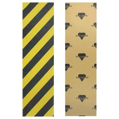 Black Diamond Griptape 9" x 33" Skateboard sheet caution