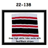 22 SKATERSOCKS white style 22-138 red/black