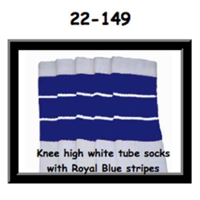 22 SKATERSOCKS white style 22-149 royal blue