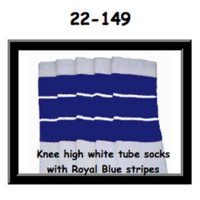 22 SKATERSOCKS white style 22-149 royal blue