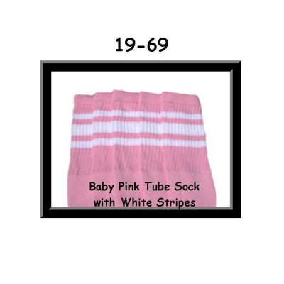 19 SKATERSOCKS pink style 19-069 with white stripes