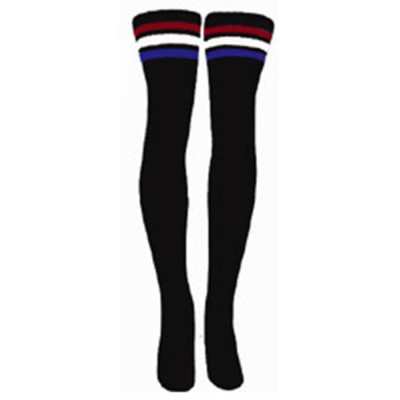 35 SKATERSOCKS black style 35-17 red/white/blue stripes