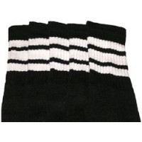 22" SKATERSOCKS black style 22-154 white stripes