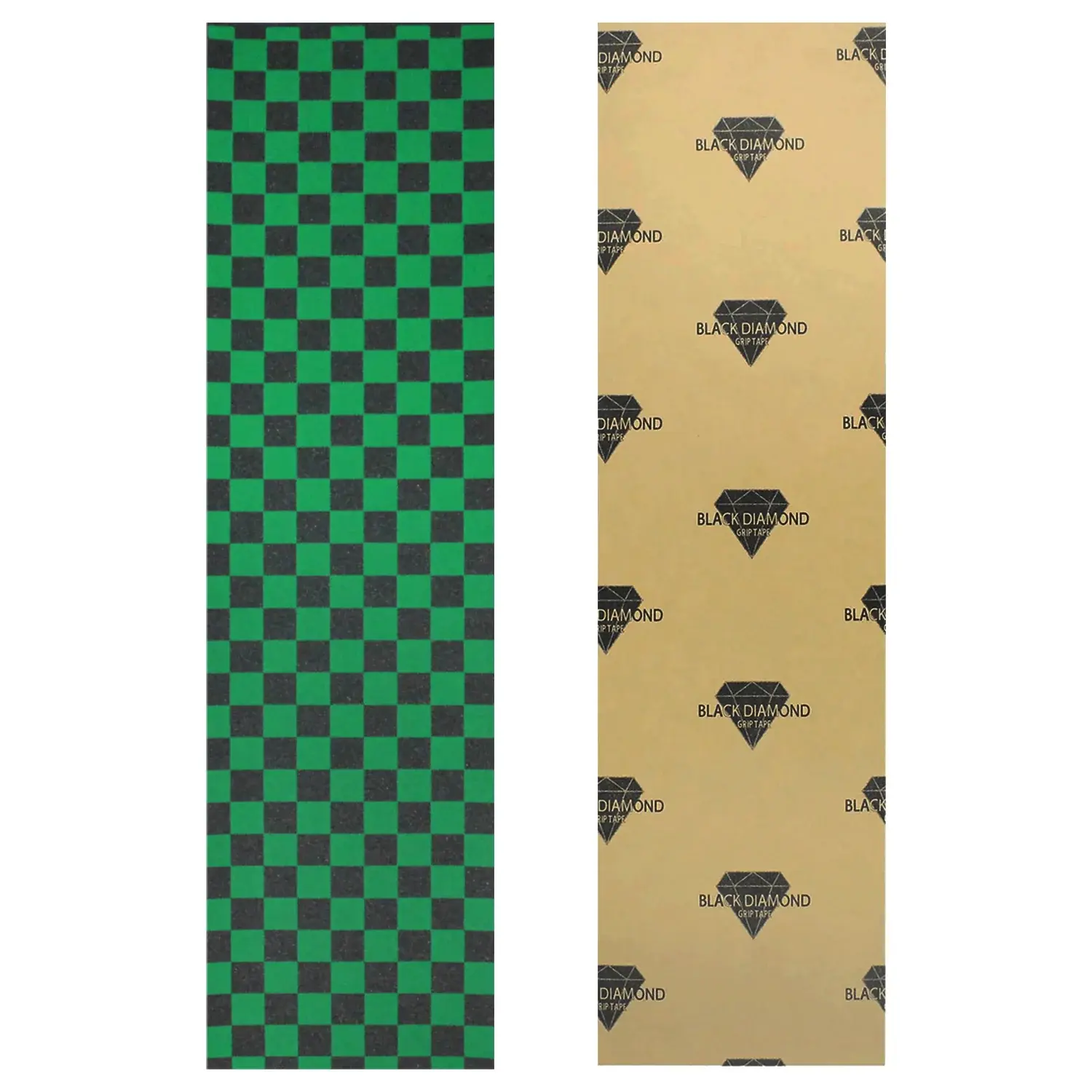 Black Diamond Griptape 9" x 33" Skateboard sheet checkered green