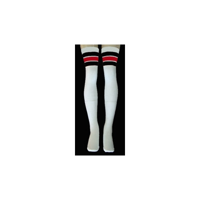 35 SKATERSOCKS white style 35-39 black/red stripes