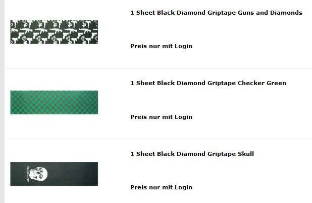 Black Diamond Griptape different designs