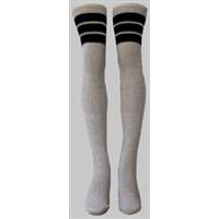 SKATERSOCKS 35" grey style 35-26 black stripes
