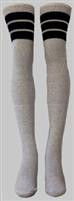 SKATERSOCKS 35" grey style 35-26 black stripes