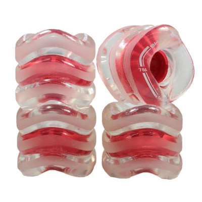 SHARK WHEELS "California Roll" 60mm/78a clear with red hub