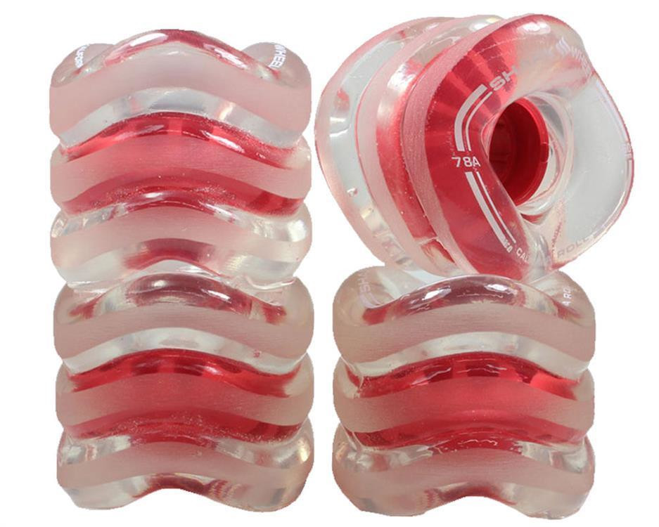SHARK WHEELS "California Roll" 60mm/78a clear with red hub