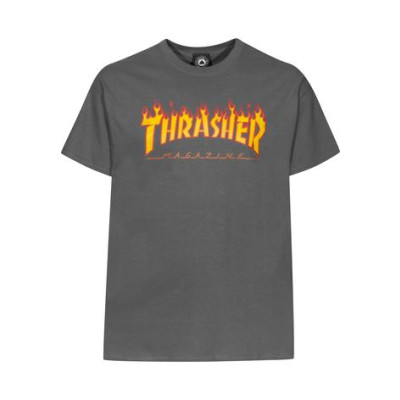 THRASHER Flame shirt grey