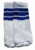 5" SKATERSOCKS white style 5-05 royal blue stripes