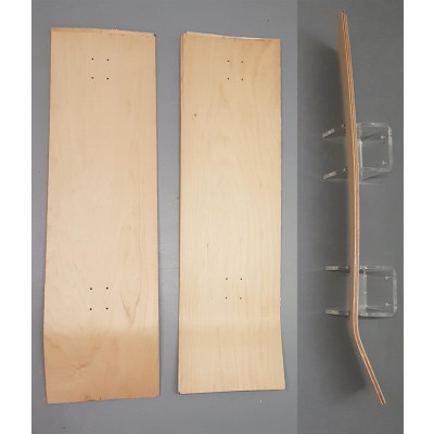 Uncut Longboard Kicktail Blank Deck 11.5" wide 23" WB