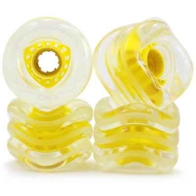 SHARK WHEELS "DNA" 72mm/78a clear with yellow hub