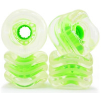 SHARK WHEELS DNA 72mm/78a clear with green hub