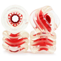 SHARK WHEELS "DNA" 72mm/78a clear with red hub